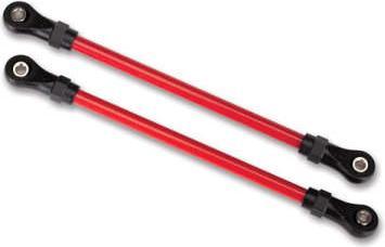Actual product image Traxxas Suspension left, front lower, red (2 ) (5x104mm, powder coated steel) (ass embled with hollow balls