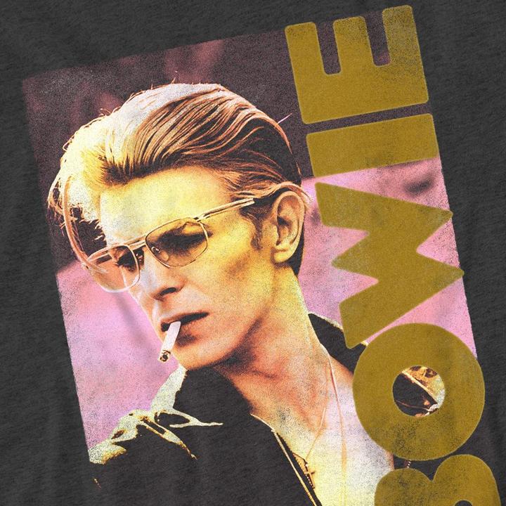 Actual product image David Bowie Unisex Adult Smokin T-Shirt (L)