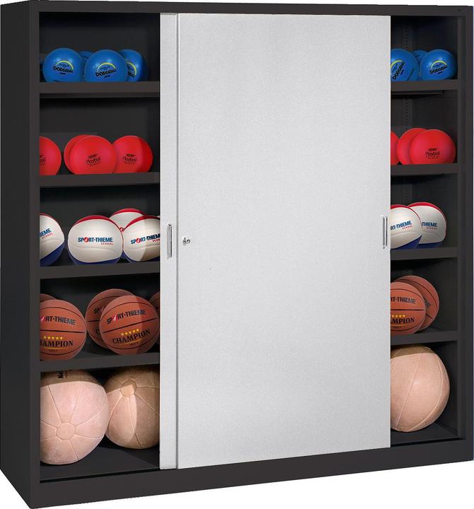 Produktbild C+P Ballschrank (HxBxT: 195x120x40 cm, mit Vollblech-Schiebetüren, Typ 4)