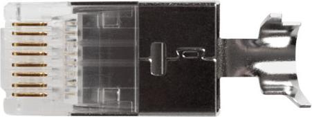 Produktbild RJ45 (8P/8C) CAT6A shielded modulaire connector for round cable with solid or standed conductors. Su