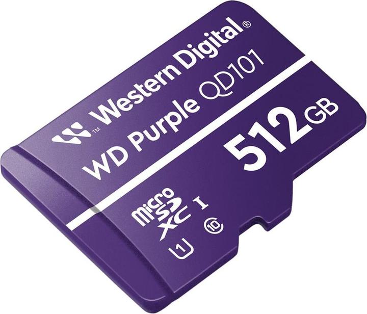 Productafbeelding WD Paars, Bewaking, microSD XC, Klasse - 10, UHS 1 (512 GB, microSDXC, U1, UHS-I)