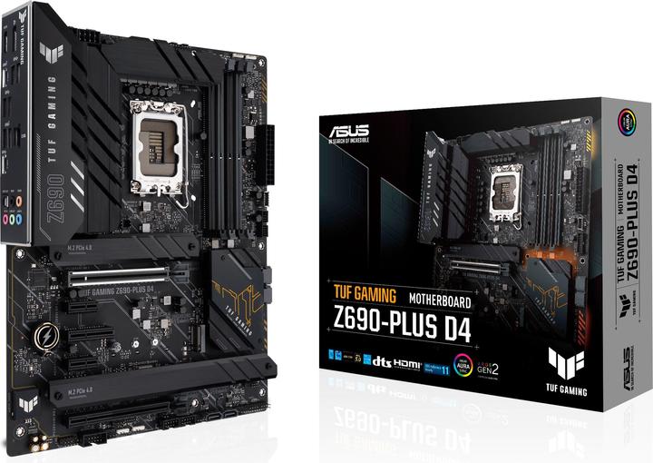 Produktbild ASUS TUF Gaming Z690-Plus D4 (LGA 1700, Intel Z690H, ATX)