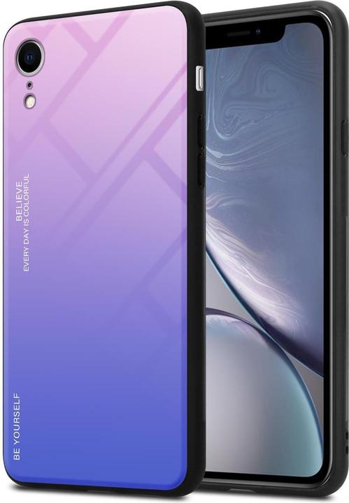Actual product image Cadorabo TPU 2 colors glass cover (Apple iPhone XR)