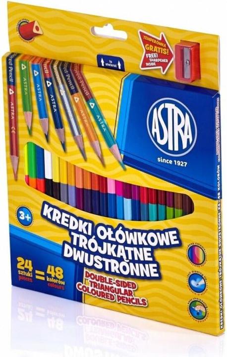 Produktbild Astra Doppelseitige Dreiecksstifte 24 = 48 Farben (Mehrfarbig, 24 x)