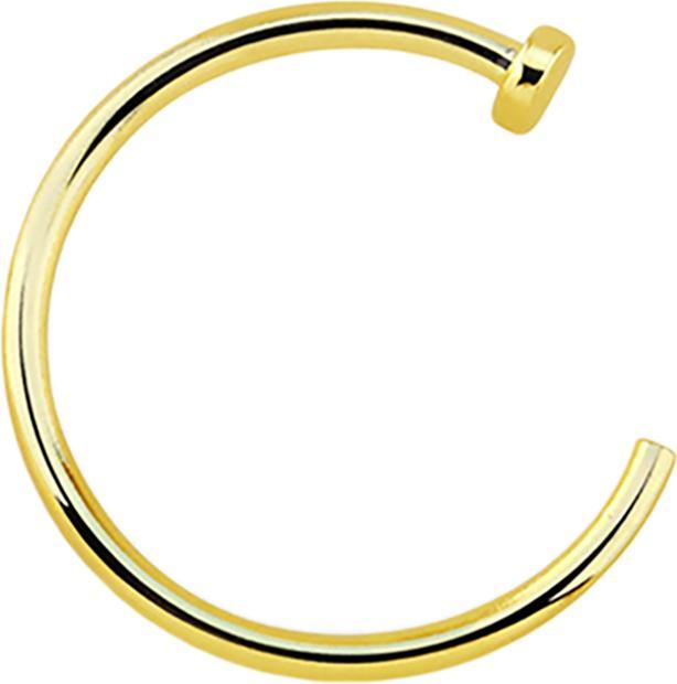 Immagine prodotto Star Piercing Anello da naso aperto placcato oro 18k (senza ottone, Argento 925)