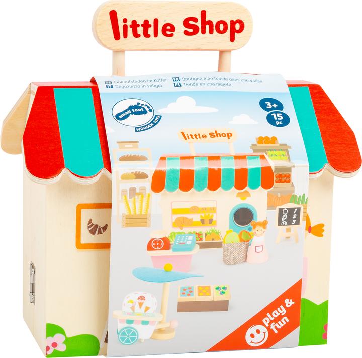 Actual product image small foot Shopping store in suitcase