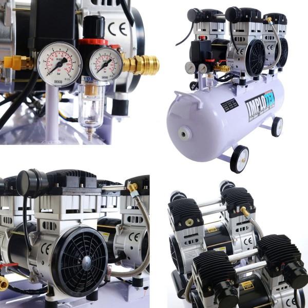 Produktbild Implotex - Flüsterkompressor Leisekompressor 65dB, 3000W, 4PS Silent, 560L/min, ölfrei,Kompressor (8 Bar, 65 l)