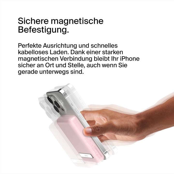 Immagine prodotto Belkin Magnetische Powerbank, MagSafe kompatible, mit Standfunktion für iPhone (5000 mAh, 7.50 W, 7.50 Wh)
