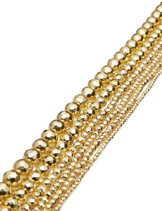 Produktbild Leyda Hämatit Strang gelb gold facettiert