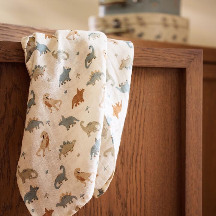 Actual product image Jollein Burp cloths Dino set of 3 small (31 cm, 31 cm)