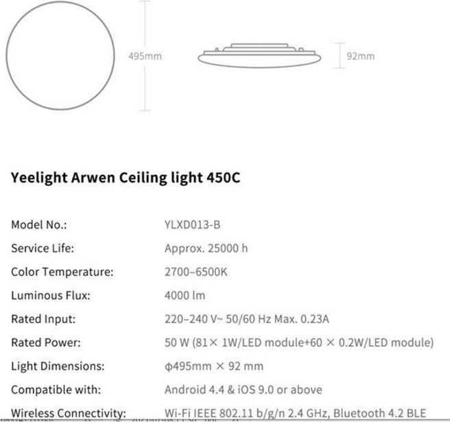 Produktbild Yeelight Arwen C Series (4000 lm)