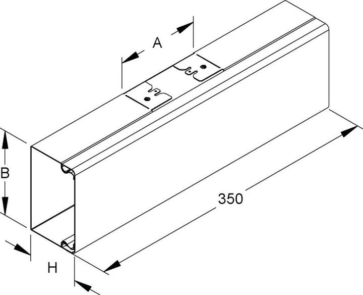 Actual product image Niedax NIE LUT 100.100.100 E3 T-piece with cover 100x100mm outlet width 100mm E (35 cm)