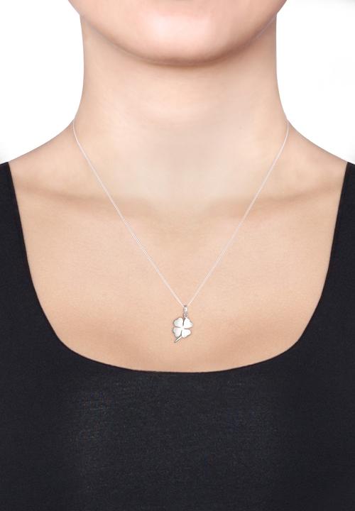Produktbild Elli mit Anhänger Glücksbringer Kleeblatt (Sterling Silber, 45 cm)