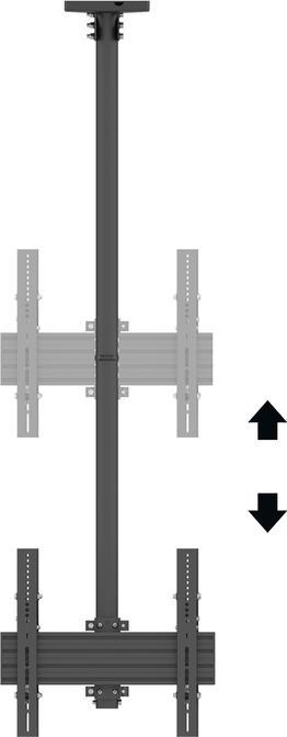 Produktbild Multibrackets Deckenhalter 2x, 32"-65", schwarz, VESA 100x