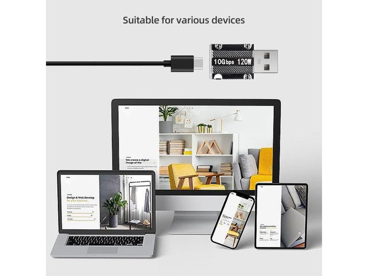 Actual product image PowerGuard USB 3.0 to USB-C adapter 10 Gbit/s 120W (USB 3.1)
