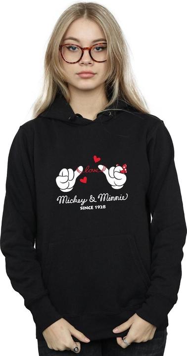 Actual product image Disney Womens/Ladies Mickey Mouse Love Hands Hoodie (XXL)