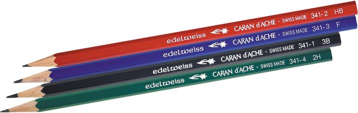 Produktbild Caran d'Ache Edelweiss Graphitstift im Blister (2 mm, 3B, 4 x)