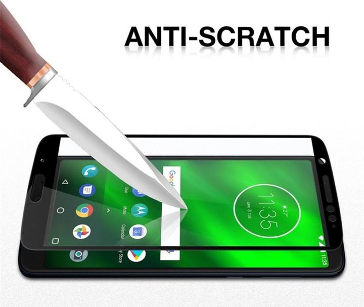 Actual product image Screenguard Motorola Moto G6 Plus Full Screen Protective Glass Film 2.5D 9H (1 Piece, Motorola Moto G6 Plus)