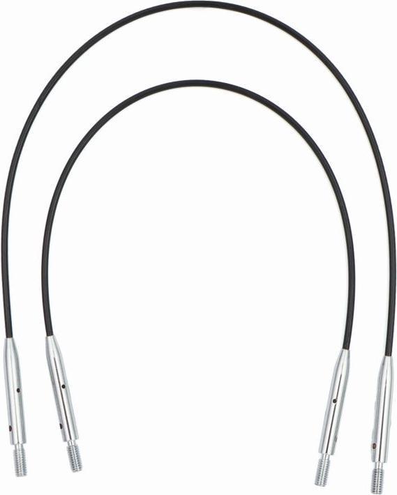 Produktbild Knitpro Seil für Nadelspitzen Mini Fixed Cable Set schwarz 13 & 17 cm ergibt 27 & 30 cm