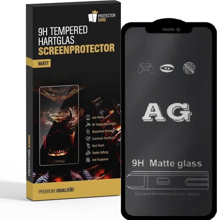 Protectorking 2x Echtes Tempered 9H Panzerhartglas Matt Entspiegelt (2 Stück, Apple iPhone 13 Pro)