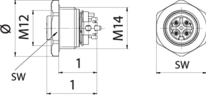 Produktbild Schubiger Binder 99 3442 402 05 Miniatur-Rundsteckverbinder Buchse, Einbau Gesamtpolzahl: