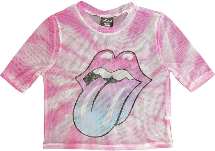 Actual product image The Rolling Stones Womens/Ladies Gradient Mesh Crop Top (XXS)