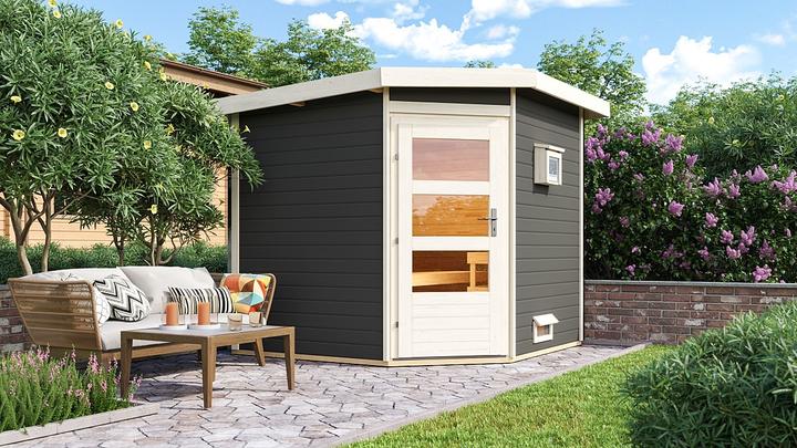 Produktbild Karibu Saunahaus Heikki Eckeinstieg (9 KW Bio externe Steuerung)