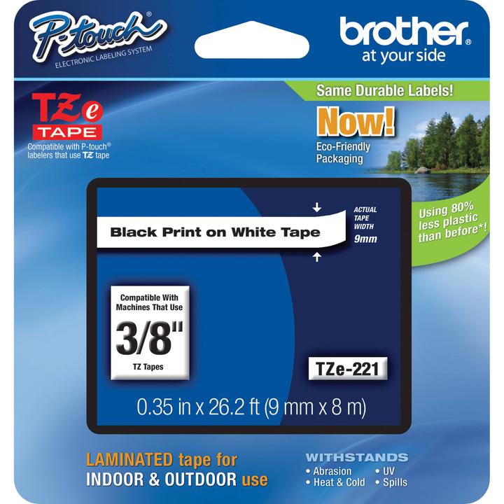 Immagine prodotto Brother TZe-221 (0.90 cm, Nero, Bianco)
