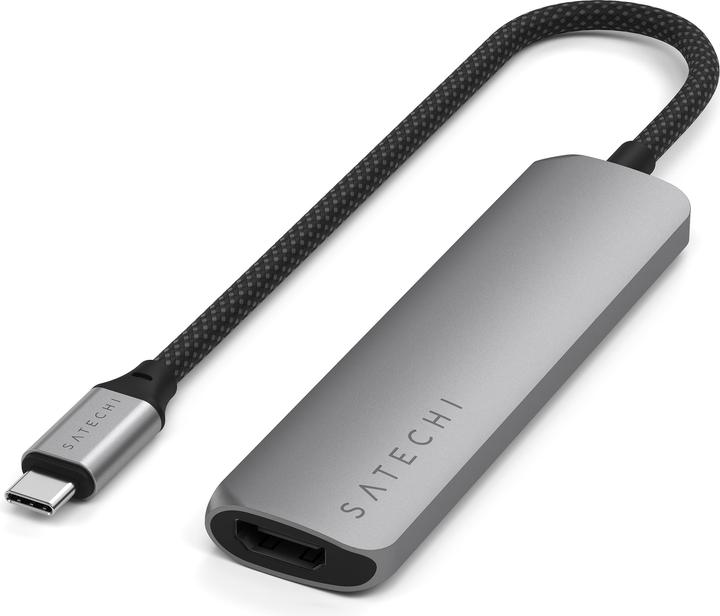 Satechi Hub multiplo Slim 4 grigio spazio (USB-C, 4 Porti)