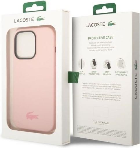 Image du produit Lacoste LCHCP14XSI iPhone 14 Pro Max 6,7" jasnoróżowy/rose pâle étui rigide en silicone (Apple iPhone 14 Pro Max)