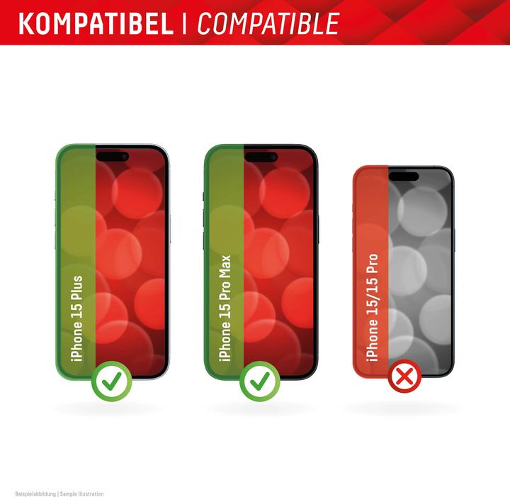 Produktbild Displex Real Glass, Full Cover Panzerglas (1 Stück, Apple iPhone 15 Pro Max, Apple iPhone 15 Plus)