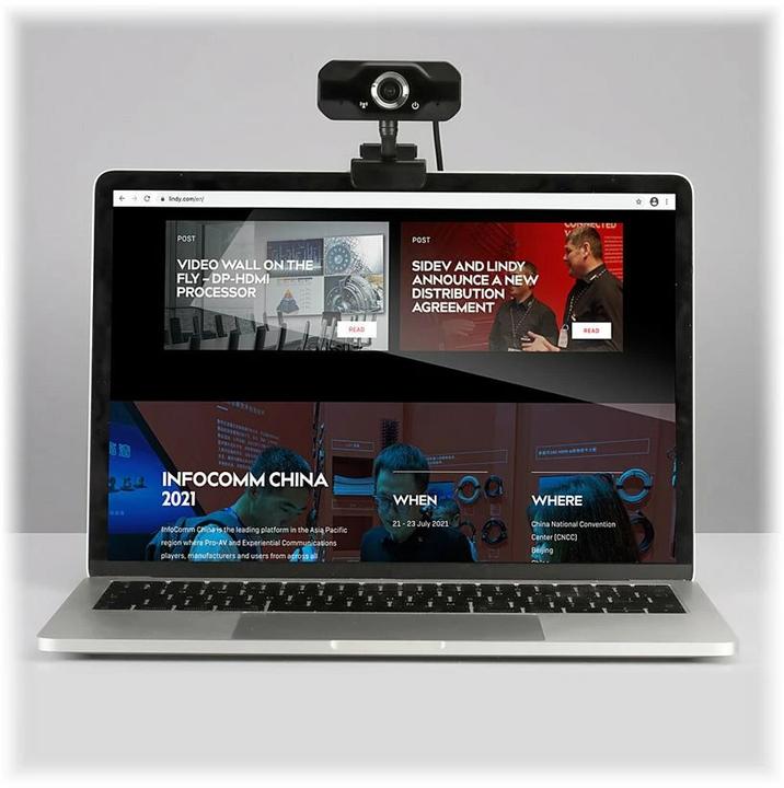 Immagine prodotto Lindy Webcam FHD 1080p con microfono Angolo di visuale 110° 360 (2 Mpx)