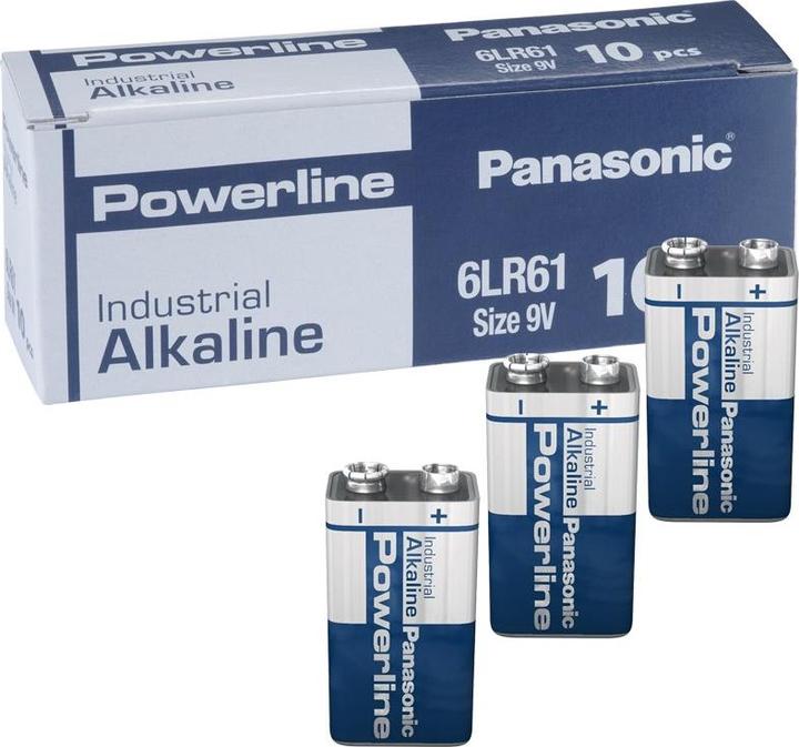 Image du produit Panasonic Ligne électrique industrielle alcaline (10 pcs, 9V Block)