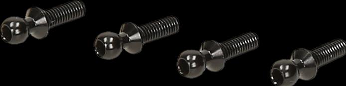 Immagine prodotto HB CYCLONE TC Testa a sfera in alluminio 4.3x13.0mm (2mm hex/4pcs)