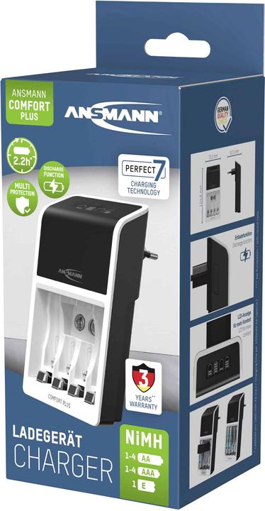 Actual product image Ansmann Comfort Plus 1001-0094 (1 pcs., AA, AAA, Chargers without battery)
