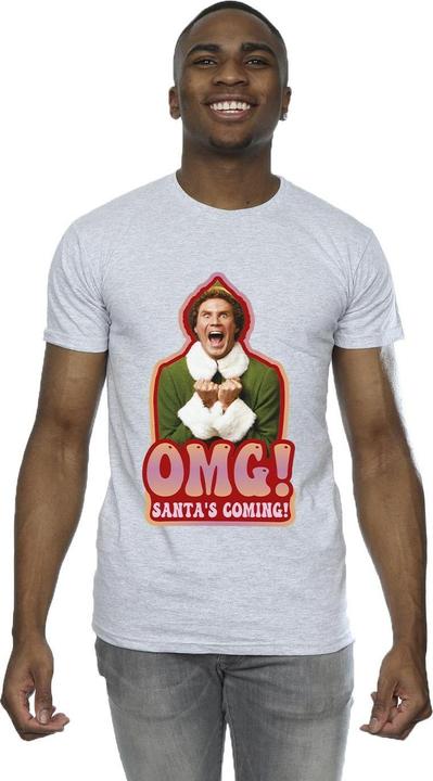 Actual product image Elf Mens Santa's Coming T-Shirt (M)
