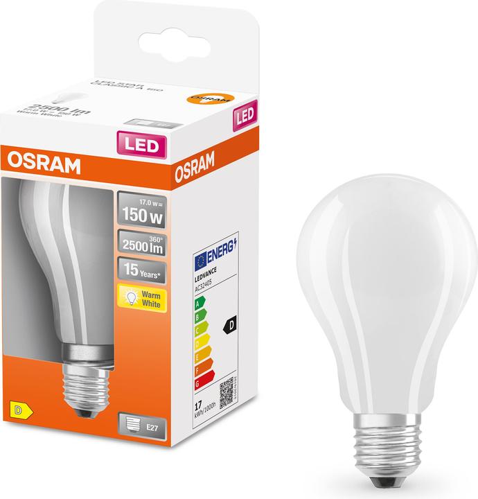 Produktbild Osram Led Retrofit Classic A (E27, 17 W, 2500 lm, 1 x, G)