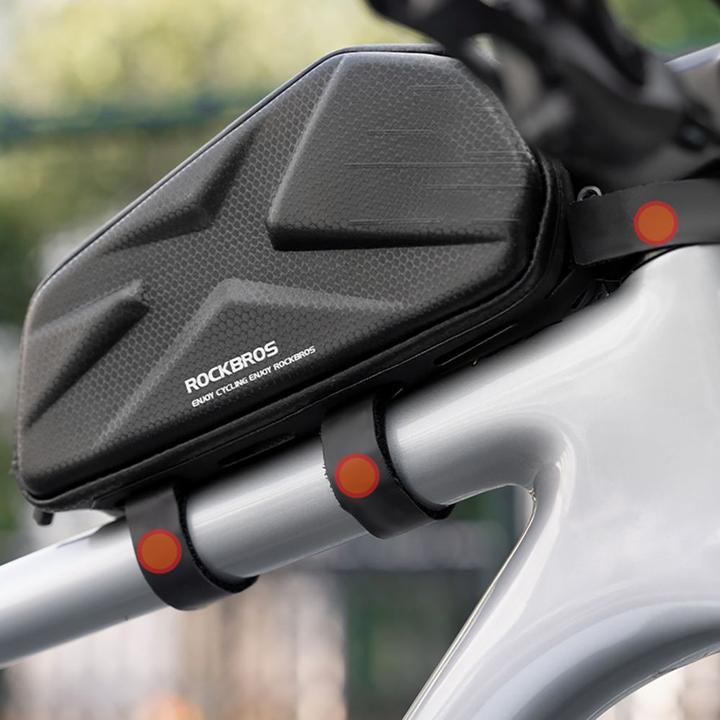 Immagine prodotto Rockbros Bike Bag, Rigid, Frame, Top Tube, 1.4l - Black (1.40 l, Borsa telaio)