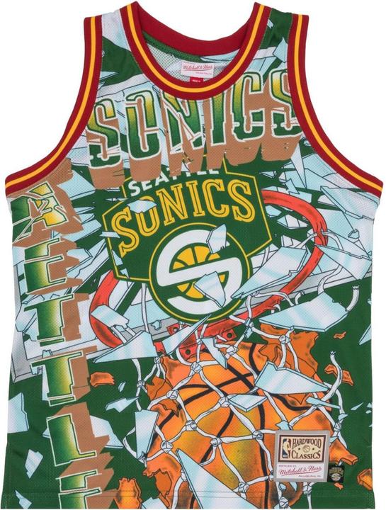 Immagine prodotto Mitchell & Ness M&N Big Face 6.0 Maglia Canotta Moda Seattle SuperSonics (XL)