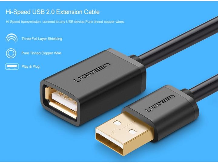 Produktbild Ugreen USB A — USB A (1 m, USB 2.0)