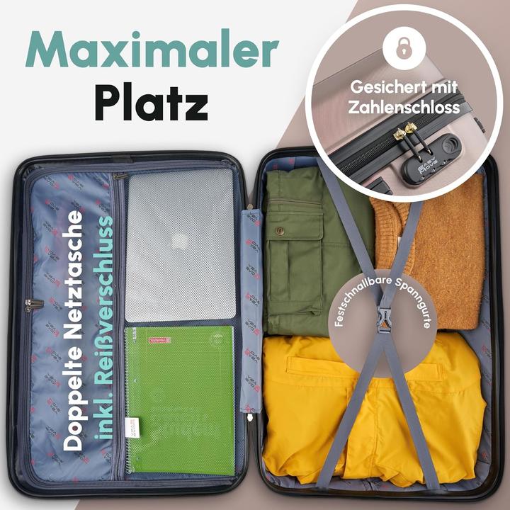 Actual product image Easy Move Ergonomischer Hartschalenkoffer mit Zahlenschloss (72 l, M (50 - 90l))