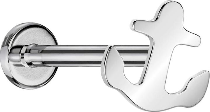 Produktbild Star Piercing Micro Threadless Labret silber Anker silber (Titan G23, ohne Messing)