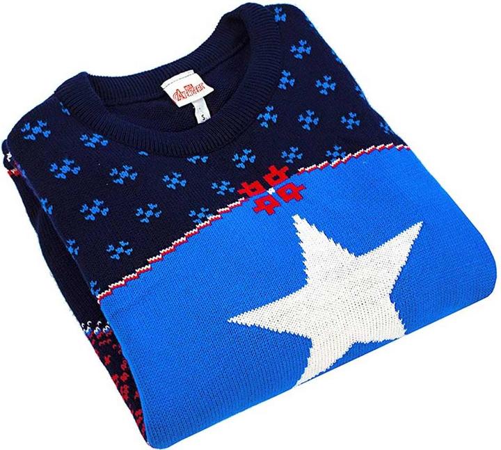 Produktbild Captain America Sweatshirt weihnachtliches Design (L)