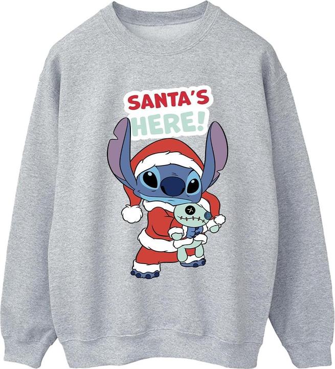 Actual product image Disney Womens/Ladies Lilo & Stitch Santa's Here Sweatshirt (L)