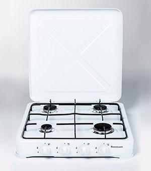 Image du produit Ravanson K-04T cooker Black, White Countertop Gas 4 zone (s)