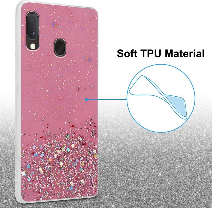 Actual product image Cadorabo TPU cover sparkling glitter (Samsung Galaxy A20e, Samsung Galaxy A10e)