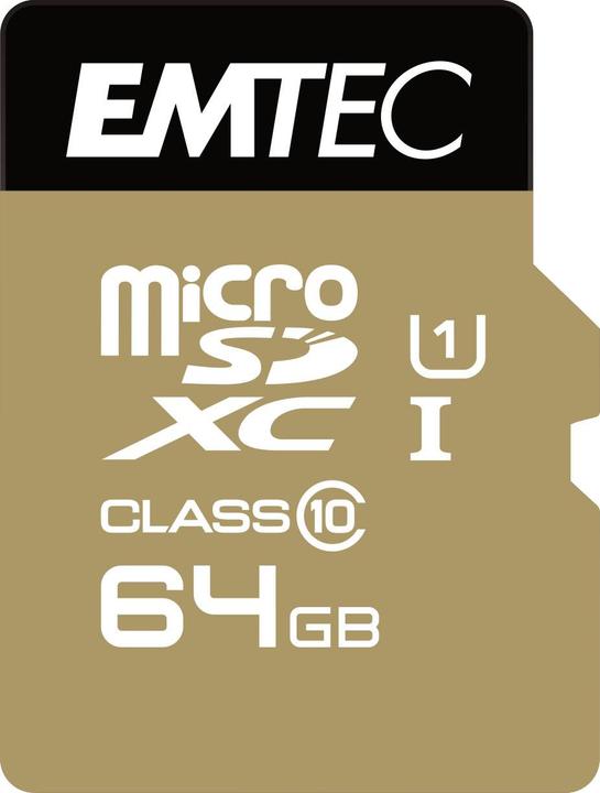 Emtec Gold+ (64 GB, microSD, U1, UHS-I)