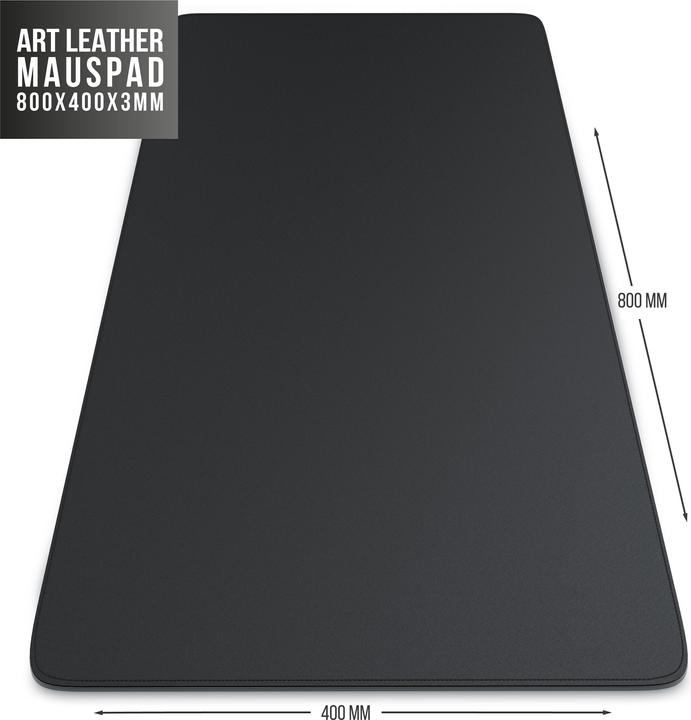 Actual product image CSL Mouse pad, XXL 800 x 400 x 3 mm Mouse mat, XXL Mouse pad / Non-slip, black (XXL)