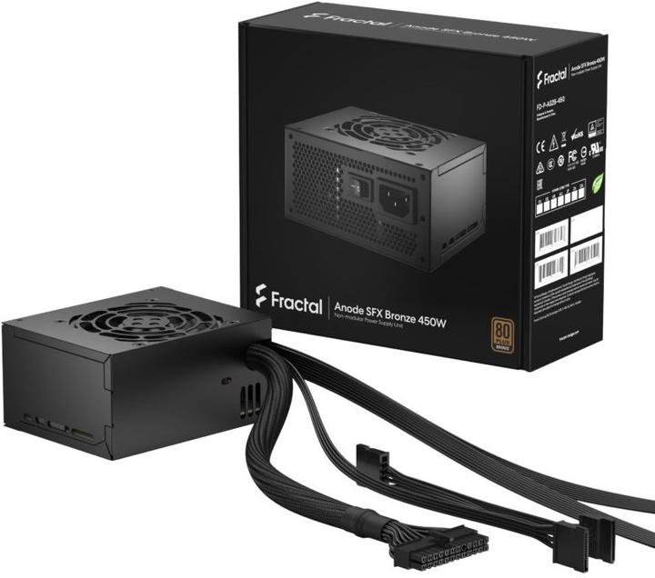 Actual product image Fractal Design Node 202 SFX HTPC Case w/Anode Bronze 450W PSU Mini ITX 310mm GPU (Mini-ITX)