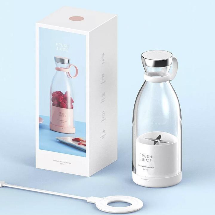 Produktbild PhoneLook Fresh Juice Smoothie Maker tragbarer Mixer 350ml portable blender mit USB induktions Ladestation